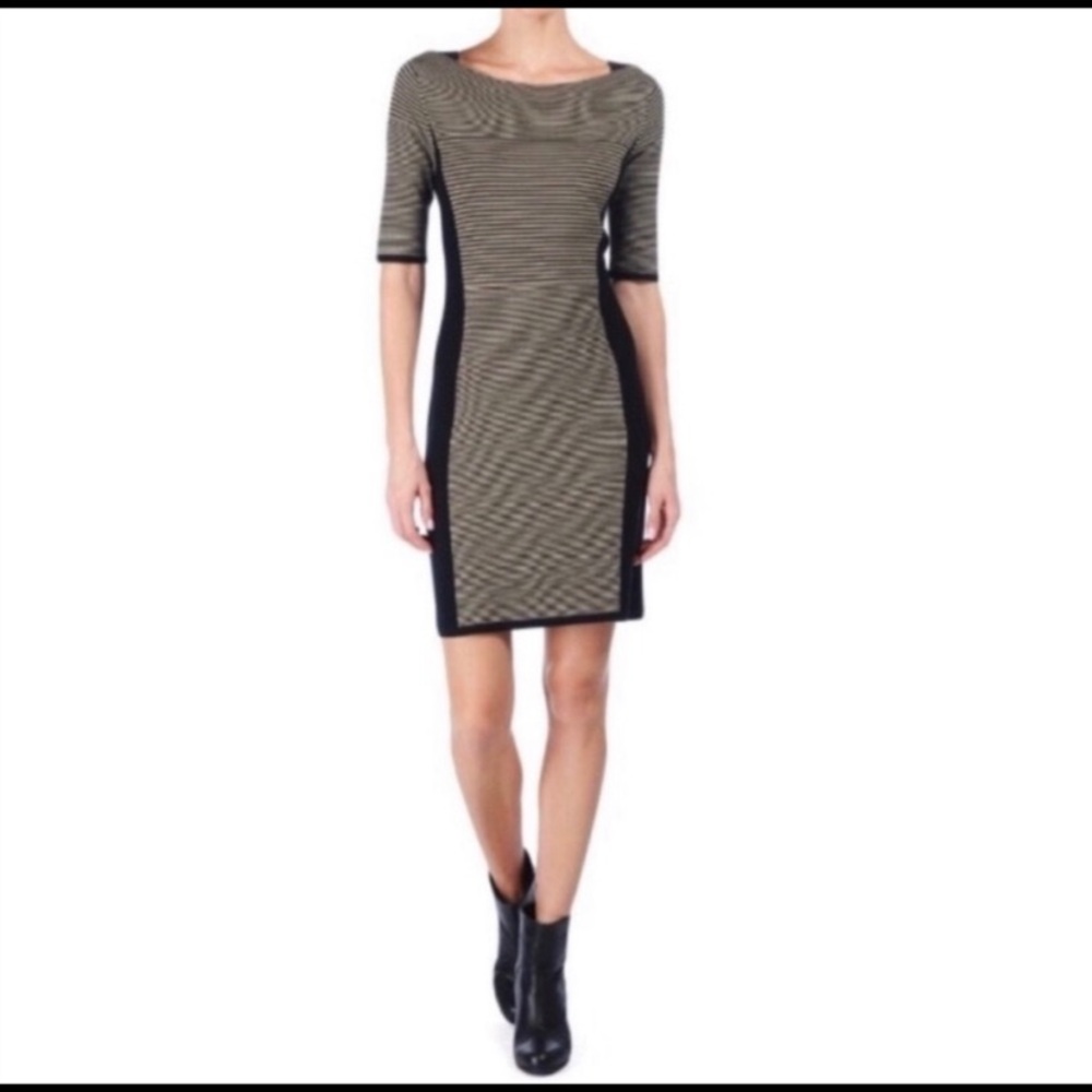rag & bone Ella Short Sleeve Stripe Bodycon Knit Sweater Dress Size Small